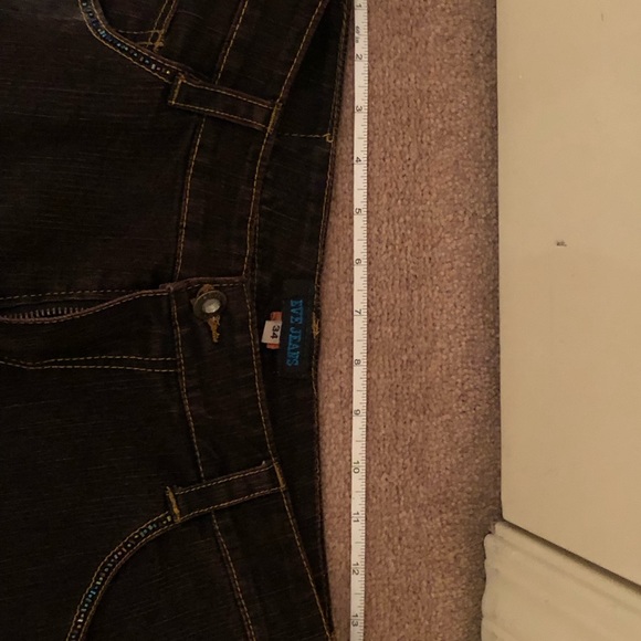 Hand painted beaded Flared Jeans - Picture 5 of 12